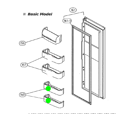 SMEG Fridge door lower shelf SR650XA, SR640xa, SR640XAKIT, *26900_description(1)