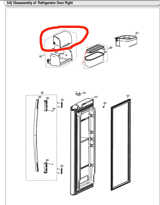 samsung fridge right door top shelf cover or lid SRF752DSS ,,_description(1)