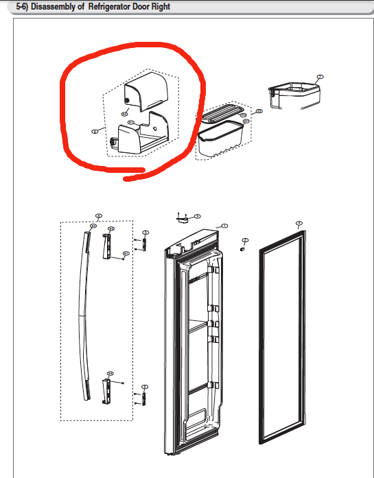 samsung fridge right door top shelf with cover SRF752DSS ,,_description(1)
