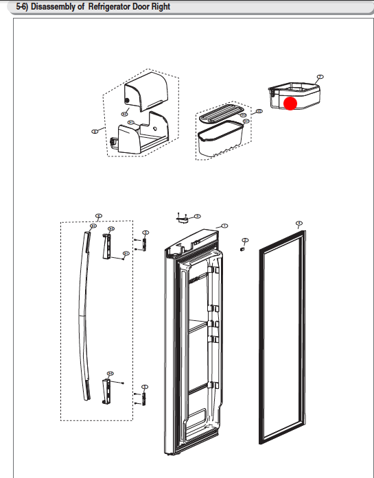 Samsung Fridge Right door shelf SRF752DSS ,*4878D_description(1)