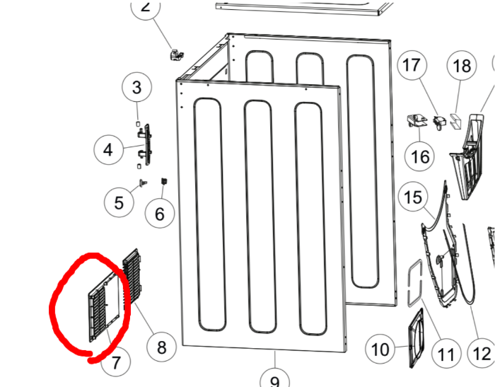 Fisher Paykel AND Haier Dryer grill duct,_description(1)