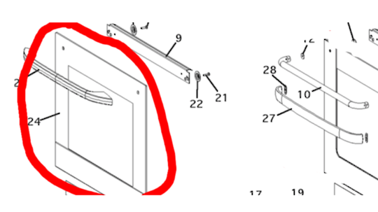 Fisher Paykel Oven Door outer Glass BI602R, 87828, NO LONGER AVAILABLE_description(3)