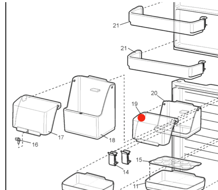 Westinghouse Electrolux Dairy Shelf Cover ,_description(1)