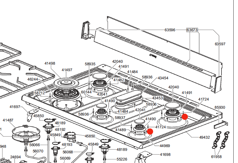 SMEG COOKTOP IGNITION HEAD CANDLE Raid and semi rapid SNZ91MFX1_description(2)