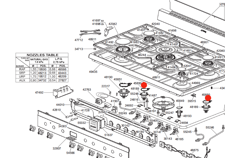 SMEG OVEN AND COOKTOP COOKER Semi Rapid Cup Gasket Meduim,_description(1)