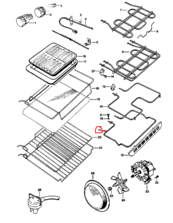 Fisher & Paykel, Shacklock Oven Bake Lower Element M570A, M570E, TM570D, XM570, XM570D 573490 , XM570X, TCM570, M620, M645,_description(3)