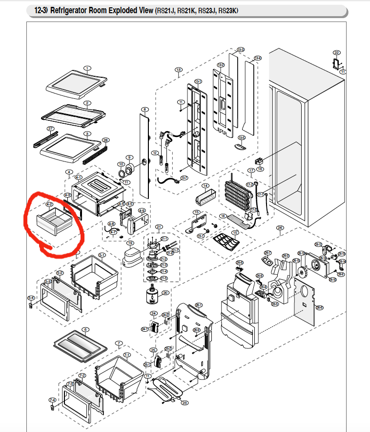 Samsung Fridge Upper Chille Bin SRS619dhss version 2,_description(1)