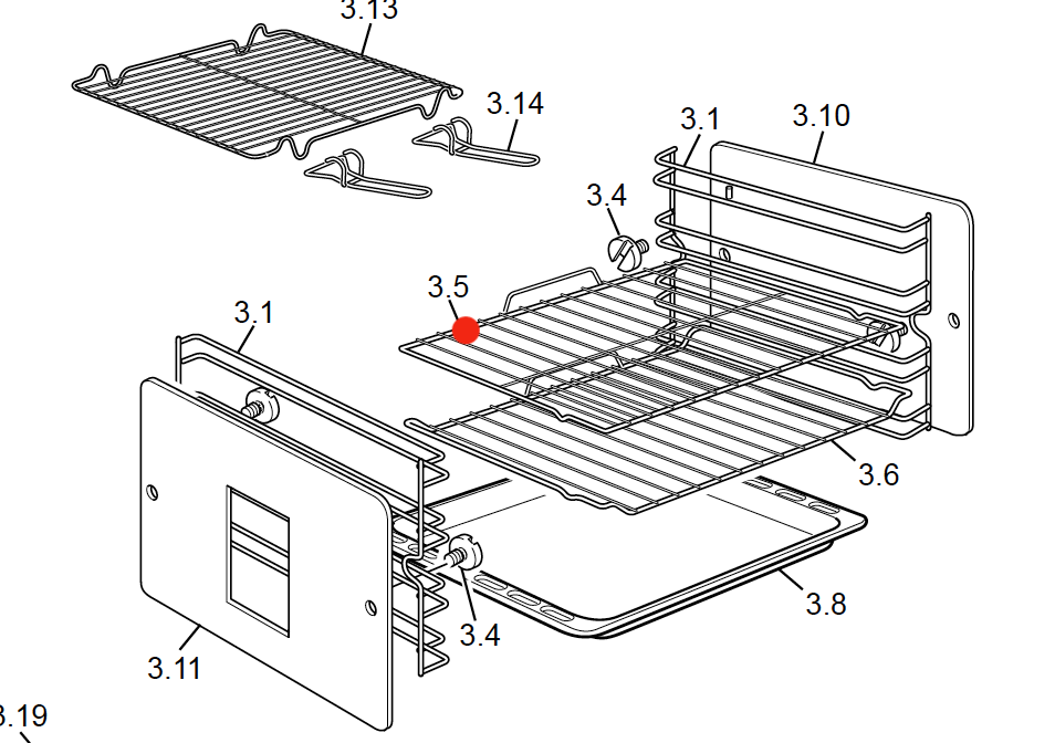 Delonghi Fp Elba Oven wire RACK OB60 DE60_description(1)