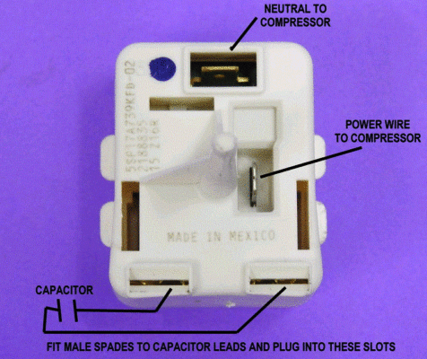 WHIRPOOL MAYTAG GE FRIDGE RELAY OVER LOAD SWITCH ,_description(2)
