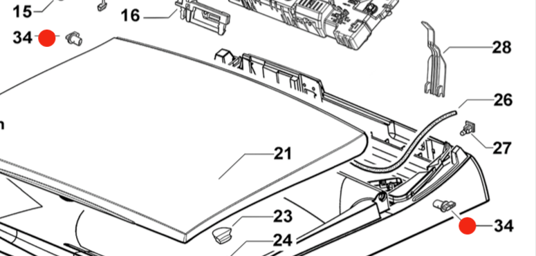 Fisher Paykel Washing Machine Smart Drive Lid Hinge left and right in one pack ,_description(1)