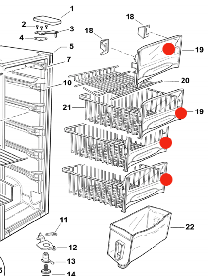 Fisher Paykel FRIDGE AND FREEZER SHELF FRONT COVER N149, N150, E150, N209,_description(1)