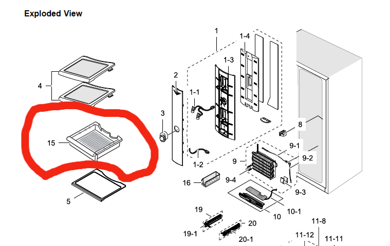 Samsung Fridge Upper Chille Bin SRS616dhss,_description(1)