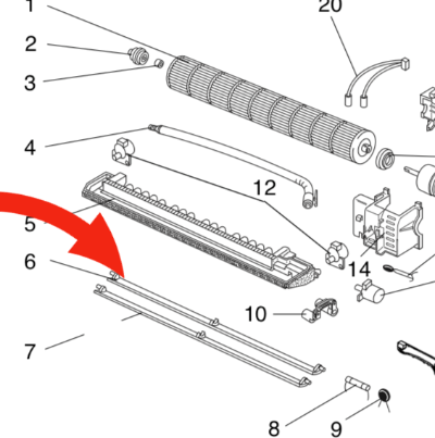 Mitsubishi AIRCON Vane Upper MSZ-GE60VA MSZ-GE60VAD MSZ-GE71VA MSZ-GE71VAD MSZ-GE80VA MSZ-GE80VA2 MSZ-GE80VAD,_description(1)