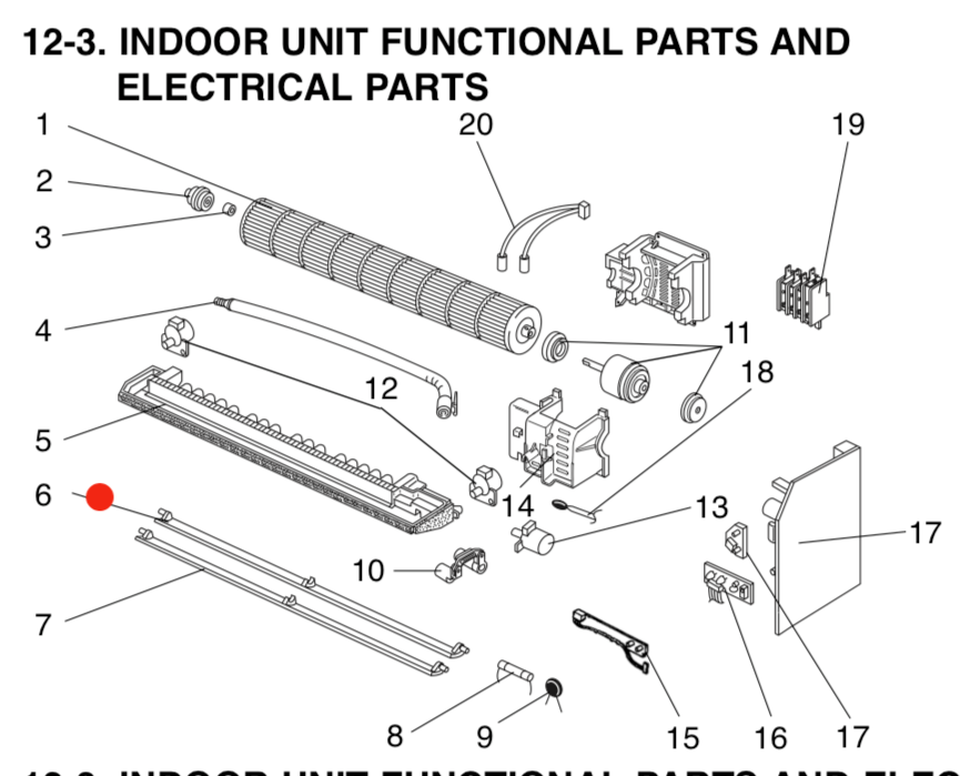 Mitsubishi AIRCON Vane Upper MSZ-GA50VA MSZ-GA71VA MSZ-GA60VA MSZ-GA80VA,_description(1)