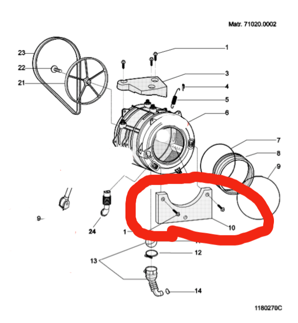 Indezit Ariston Washing Machine FRONT COUNTERWEIGHT - 11.4 KG-,_description(1)