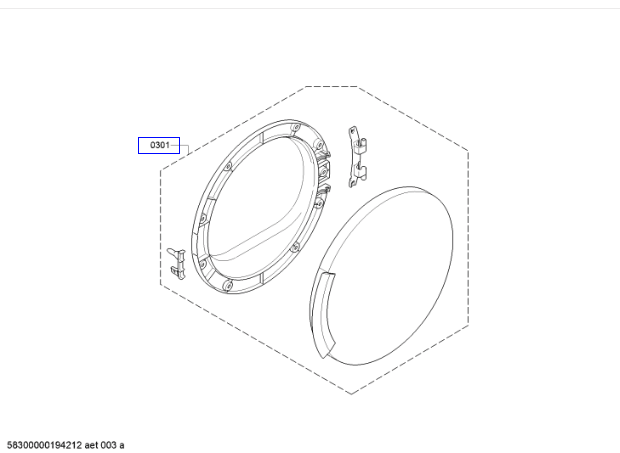 Bosch Dryer COMPLETE Door WTA74201AU, WTA74201AU/01,***15673,_description(1)