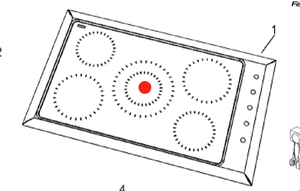 fisher paykel Cooktop switch large Dual element ONLY FOR ce901, 87815, 87774,_description(1)
