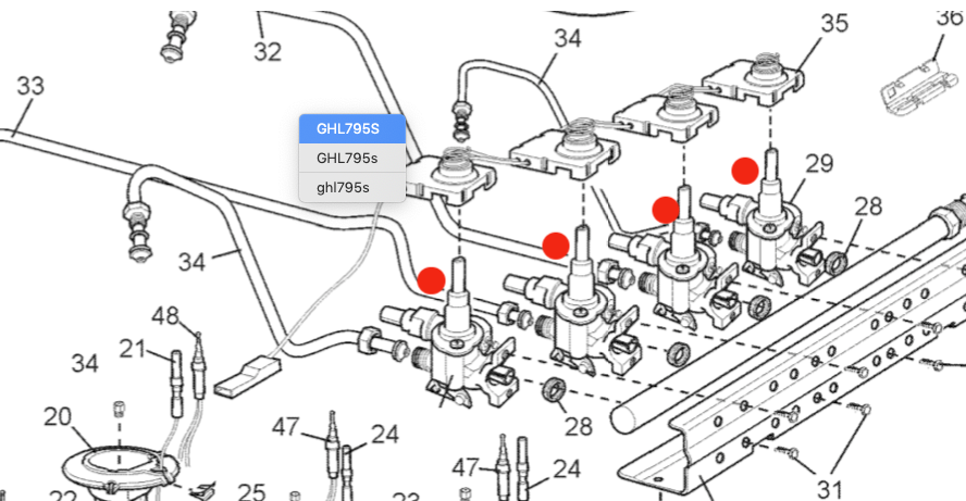 Westinghouse Cooktop Tap valve GHL795SNG,_description(1)