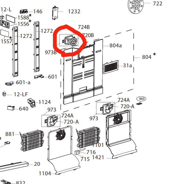 Smeg Fridge motor fan inside the Fridge section FQ60XPA,_description(1)