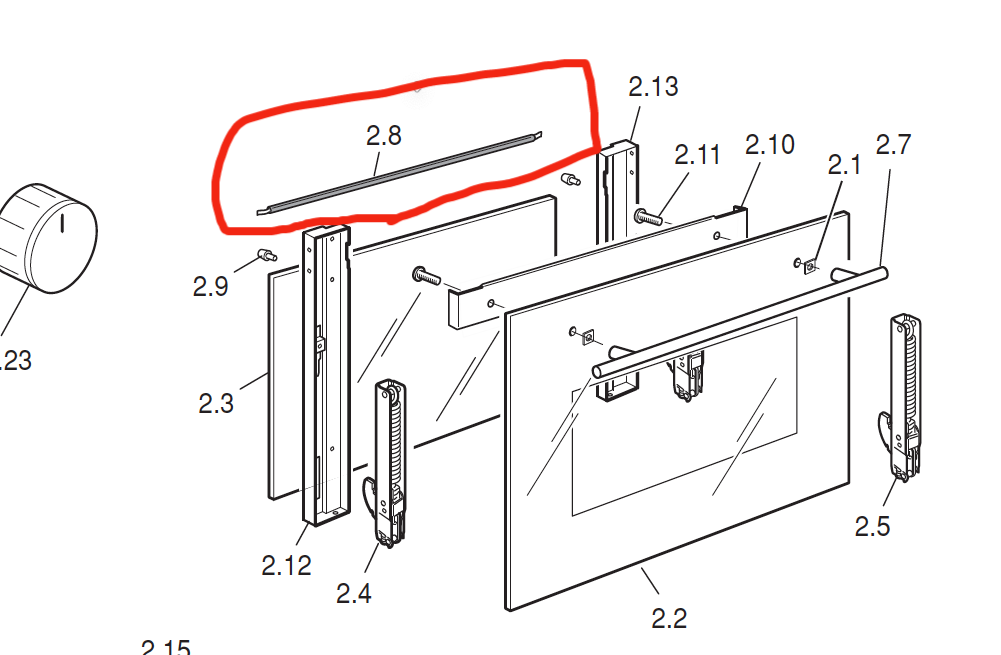 FISHER PAYKEL AND ELBA Delonghi Oven Door top Seal_description(1)