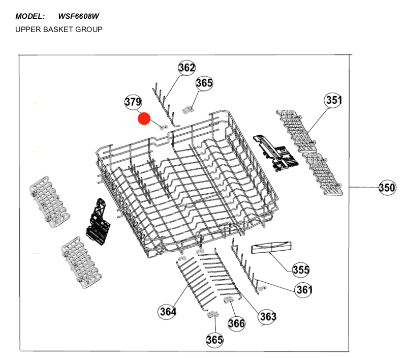 WESTINGHOUSE Blanco DISHWASHER FOLDING SPIKES HOLDER PLS lower basket ,_description(1)
