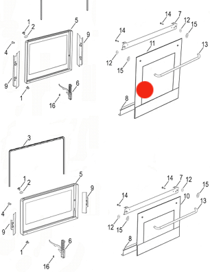 Fisher Paykel Oven Door outer Glass BI602c, B1602r, 80061, 80063, 80136-c, 80138-c,_description(1)