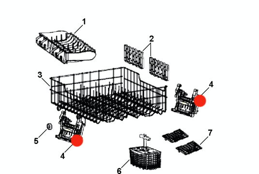 Fisher Paykel Dishwasher Upper Basket Lifters For Top Basket LEFT OR RIGHT H0120802145,_description(1)