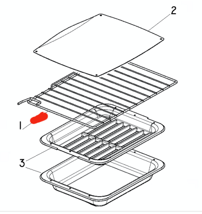 Fisher Paykel Elba Wire Rack ra6102, Or61s Series , OR61S4CAWW1, version 2, 495mm wide, **1417_description(1)