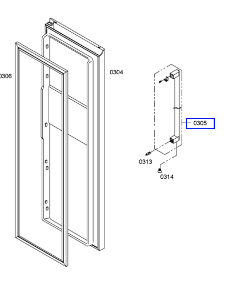 Bosch Only Fridge Door Handel KAN58A70AU/01, *3355_description(1)