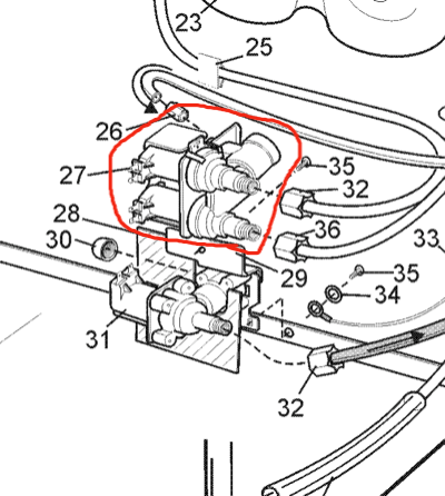 simpson westinghouse RS645T fridge water inlet valve upper ,_description(1)