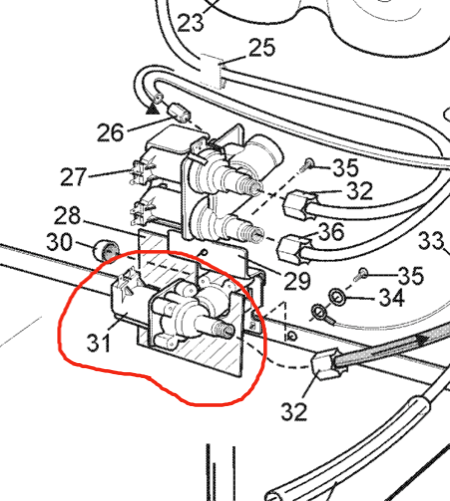 Westinghouse Fridge Freezer Inlet Valve RS643T,_description(1)