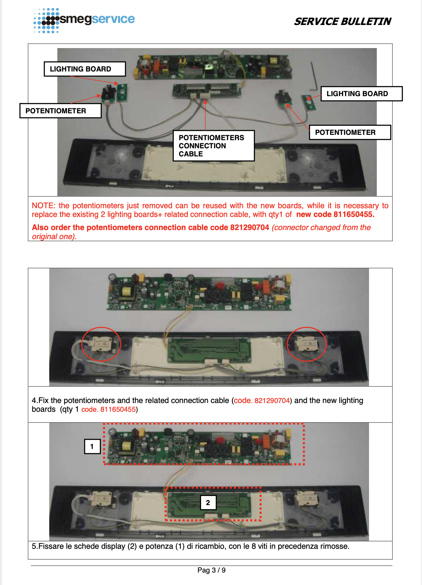 Smeg Oven Multifunction Display controller board S45MCX2, Sc45MCX2, S45MCX2, S845MCPO9, SC45MC2, SC45MCNE2, SC45MCSG2,_description(4)