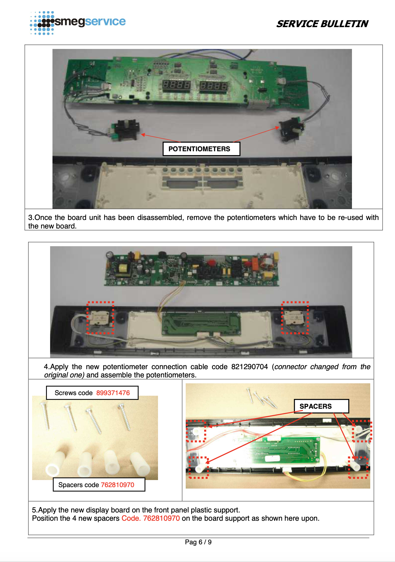 Smeg Oven Multifunction Display controller board S45MCX2, Sc45MCX2, S45MCX2, S845MCPO9, SC45MC2, SC45MCNE2, SC45MCSG2,_description(7)