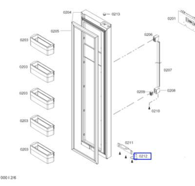 Bosch Fridge Freezer Door Bearing - KAN62V40AU/03, KAD62V70AU/01,_description(1)