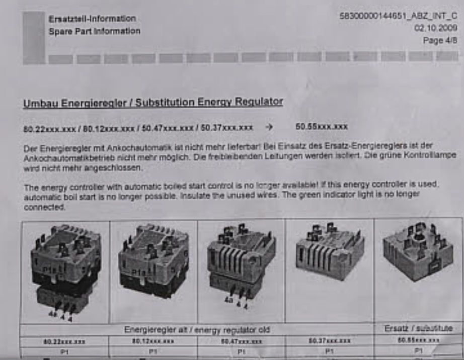 Bosch Regulator switch Universal-energie controler with contact 4a=connection (2-circle zone),_description(1)
