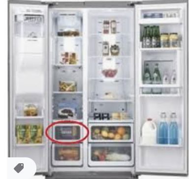 Samsung freezer side Middle Drawer SRS585HDIS, SRS611DLS, SRS610HDSs, SRS600NLS, *047B_description(1)