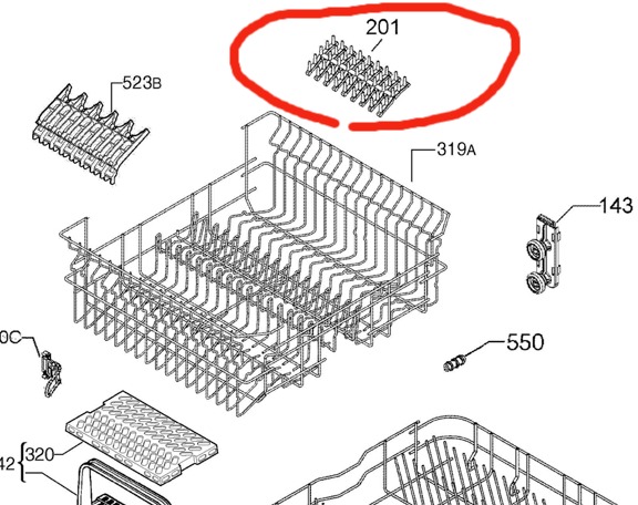 Electrolux Rack SOFT SPIKE SSF6106X, SSF6106W, Pack of 2 ***cc088_description(1)