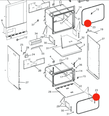 Fisher paykel wall oven DOOR SEAL WO600, BI600, BI601, B1600E, B1600, BI600ED, B1600ED,_description(1)