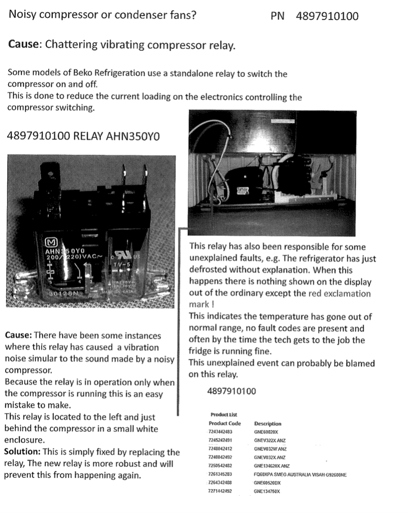 Smeg and Beko fridge Relay FQ60XPA, GNEV032,_description(1)