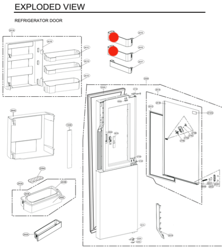 Lg Fridge Door shelf Shelf MAN62628501_description(1)
