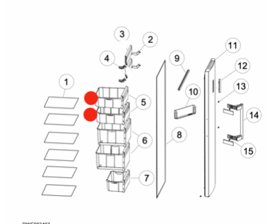 Haier Freezer DRAW 4th or 5th from low  HVF300WH2, HVF220WH2, HVF260WH2, *05257_description(2)