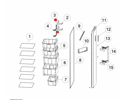 Haier Freezer Door Ice Draw upper or 2nd from top Only for HVF260WH2,_description(1)