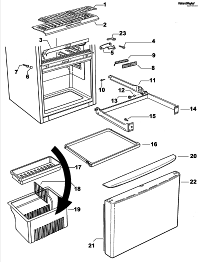 fisher paykel fridge Veggie bin or Crisper Bin Lowest draw 3 door fridge E415H Series,_description(1)