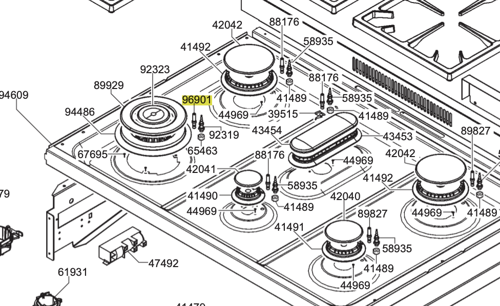 SMEG COOKTOP COOKER Wok Burner IGNITION CANDLE plug or wire _description(1)