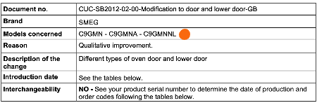 SMEG OVEN door glass spacer C9GMNA,_description(1)