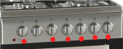 Bauimatic and CLASSIQUE FREESTANDING OVEN Only Top Burner and Oven Element Function Switch KNOB CLCFSC60ss, CLFSG60ss, CLCFSG60S_description(1)