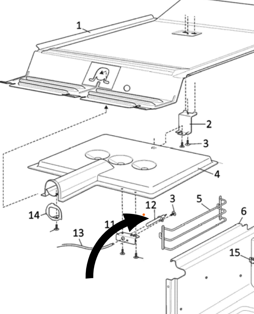 Westinghouse Oven Grill section Spark 0049001192_description(1)