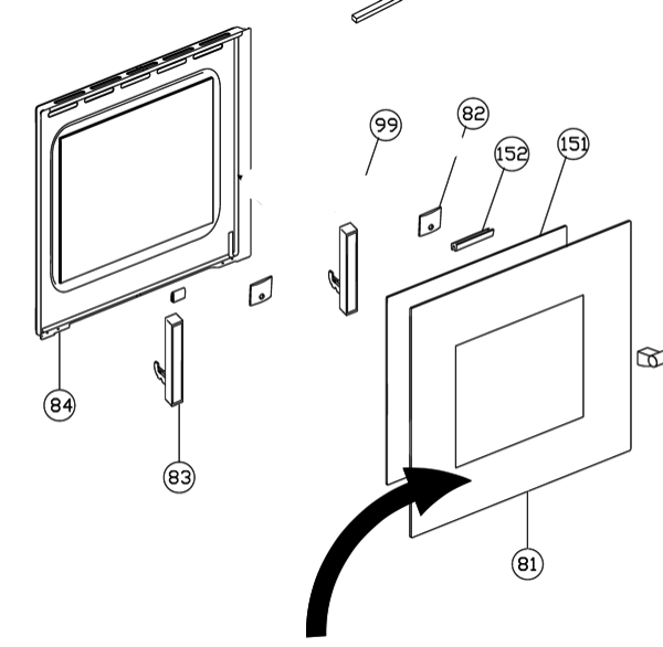 Blanco Oven Door Outer glass BOSE69X, E60SM, 42713263_description(1)