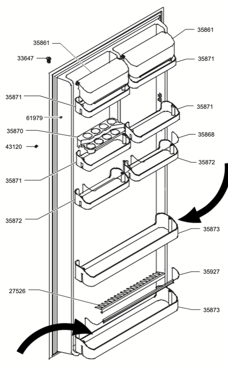 Smeg Fridge door shelf bottle holder_description(2)