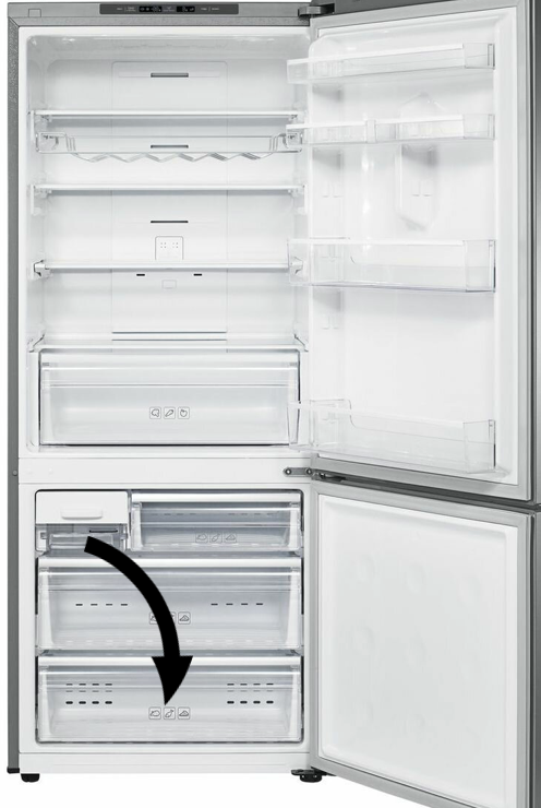 Samsung Freezer lower Bin SRL455DLS, SRL458ELS, SRL450ELS, *3118A - B_description(1)